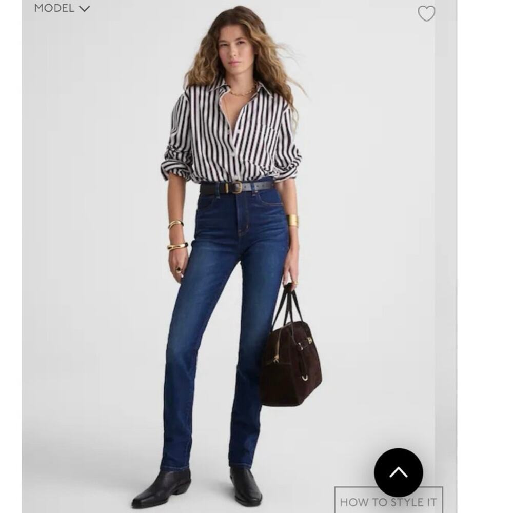 Madewell The Pencil Jean in Super Stretch Denim in Pipestone Wash Size 26